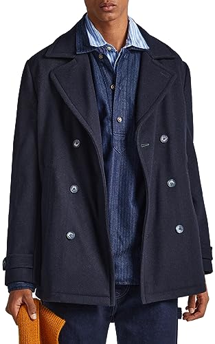 Pepe Jeans Herren Bart PEA Coat, Blue (Dulwich), S von Pepe Jeans