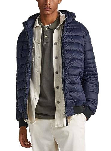 Pepe Jeans Herren Billy Puffer Jacket, Blue (Dulwich), XL von Pepe Jeans