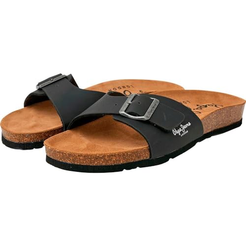 Pepe Jeans Herren Bio M Single Kansas Sandal, Black (Black), 44 EU von Pepe Jeans
