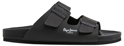 Pepe Jeans Herren Bio Royal Double M Sandale, Schwarz (Schwarz), 36 von Pepe Jeans