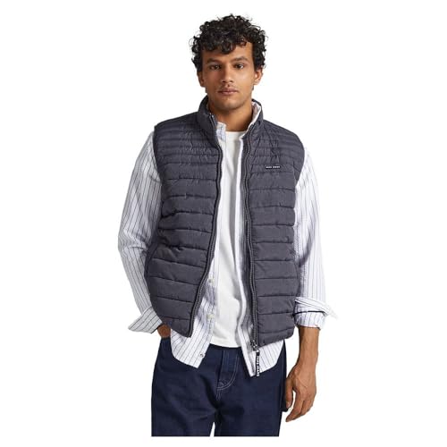 Pepe Jeans Herren Boswell Gillet Jacket, Grey (Grey Marl), XS von Pepe Jeans