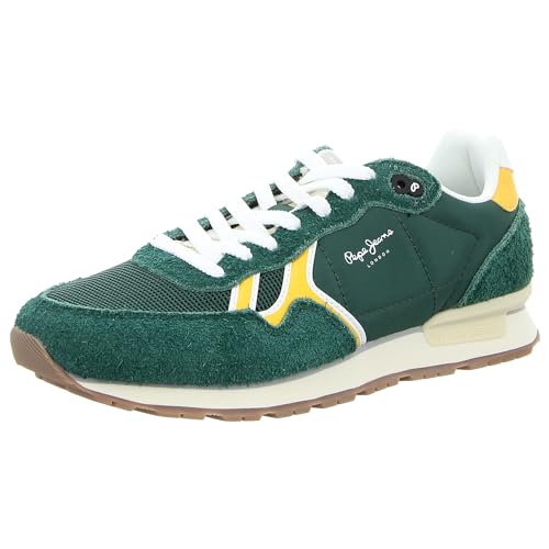 Pepe Jeans Herren Brit Fun M Sneaker, Grün (Ivy Green), 10 von Pepe Jeans