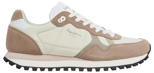 Pepe Jeans Herren Brit-On Print M Sneaker, Braun (Stone Beige), 11 von Pepe Jeans