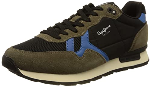 Pepe Jeans Herren Britt Man Studio Green Sneaker, 878BROWN, 40 EU von Pepe Jeans