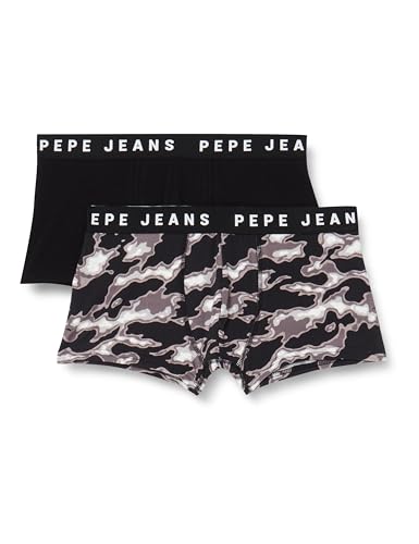 Pepe Jeans Herren CAMO LR TK 2P Trunks, Black (Black), L von Pepe Jeans