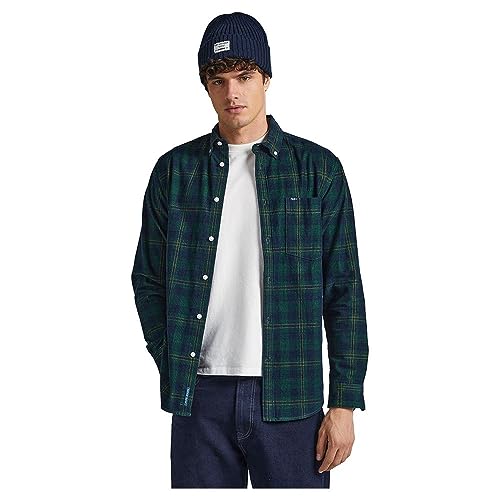 Pepe Jeans Herren Cale Shirt, Green (Regent Green), M von Pepe Jeans