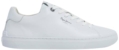 Pepe Jeans Herren Camden Basic M Sneaker, Weiß (Weiß), 10 von Pepe Jeans