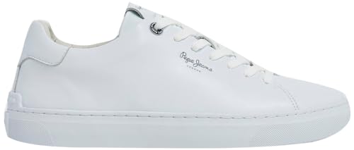 Pepe Jeans Herren Camden Basic M Sneaker, Weiß (Weiß), 9 von Pepe Jeans