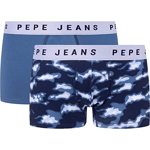 Pepe Jeans Herren Camo Tk 2P Trunks, Blue (Navy), L (2er Pack) von Pepe Jeans