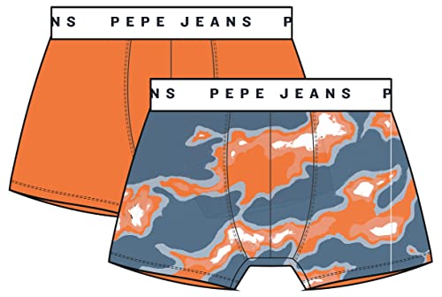 Pepe Jeans Herren Camo Tk 2P Trunks, Orange (Orange), L (2er Pack) von Pepe Jeans