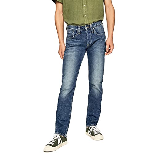 Pepe Jeans Herren Cash Jeans, Blue (Denim-Z23), 48W / 32L von Pepe Jeans