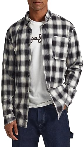 Pepe Jeans Herren Cavern Shirt, Black (Washed Black), M von Pepe Jeans