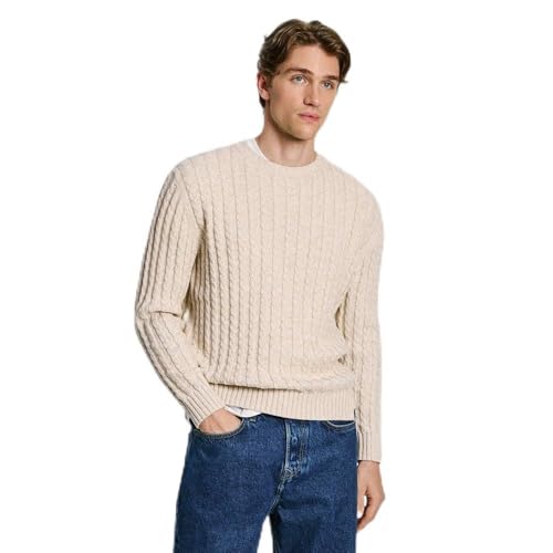 Pepe Jeans Herren Charlie Strickwaren, Weiß (Off-White), S von Pepe Jeans