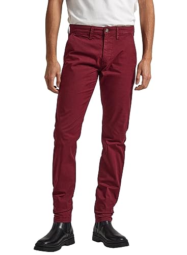 Pepe Jeans Herren Charly Pants, Red (Burgundy), 29W / 32L von Pepe Jeans