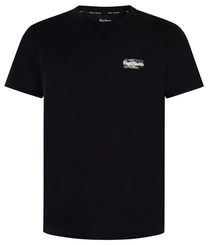 Pepe Jeans Herren Chase T-Shirt, Black (Black), M von Pepe Jeans