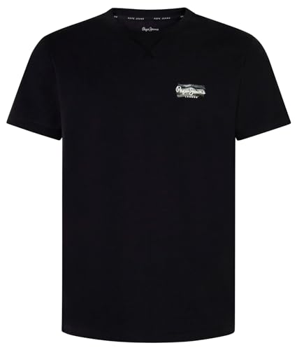 Pepe Jeans Herren Chase T-Shirt, Black (Black), XL von Pepe Jeans