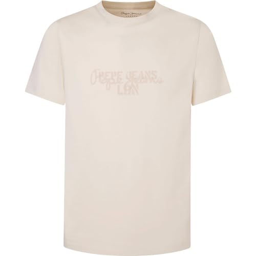 Pepe Jeans Herren Chris T-Shirt, Beige (Ivory White), L von Pepe Jeans