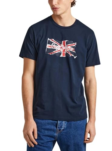 Pepe Jeans Herren Clag T-Shirt, Blau (Dulwich Blue), L von Pepe Jeans