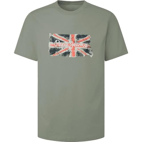 Pepe Jeans Herren Clag T-Shirt, Green (Palm Green), L von Pepe Jeans