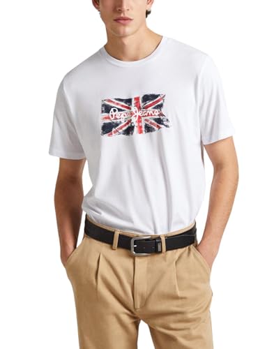 Pepe Jeans Herren Clag T-Shirt, Weiß (Weiß), XL von Pepe Jeans