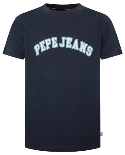 Pepe Jeans Herren Clement T-Shirt, Blau (Dulwich Blue), L von Pepe Jeans