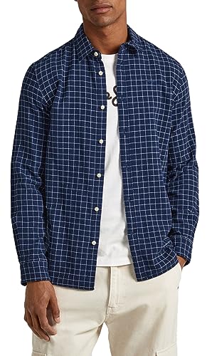 Pepe Jeans Herren Cleveland Shirt, Blue (Dulwich), L von Pepe Jeans