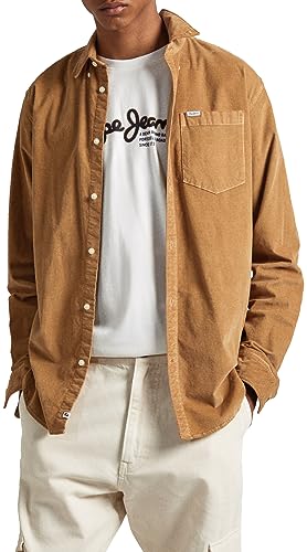 Pepe Jeans Herren Coleford Shirt, Brown (Mixing), M von Pepe Jeans