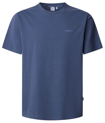 Pepe Jeans Herren Connor T-Shirt, Blau (Sterling Blue), M von Pepe Jeans