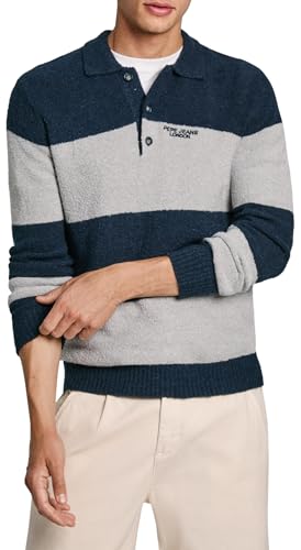 Pepe Jeans Herren Cooper Strickwaren, Blau (Dulwich Blue), Large von Pepe Jeans