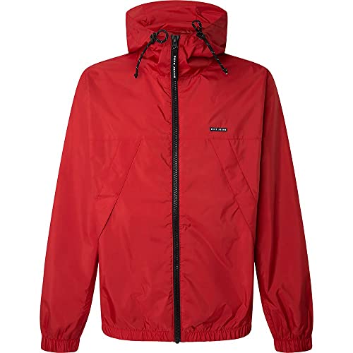 Pepe Jeans Herren Corbin Windbreaker Jacket, Red (Studio Red), XL von Pepe Jeans