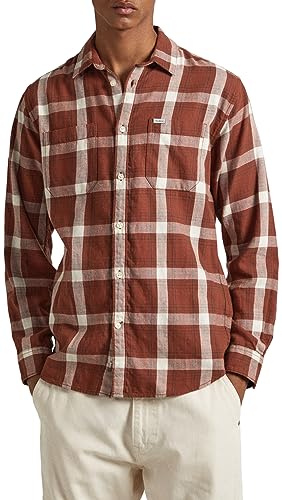 Pepe Jeans Herren Corbus Shirt, Brown (Sculpture), L von Pepe Jeans