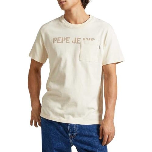 Pepe Jeans Herren Cosby T-Shirt, Beige (Ivory White), XL von Pepe Jeans