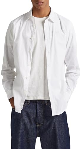 Pepe Jeans Herren Coventry Shirt, White (White), L von Pepe Jeans