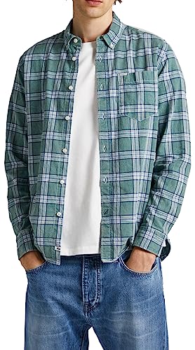 Pepe Jeans Herren Crow Shirt, Green (Coriander), L von Pepe Jeans