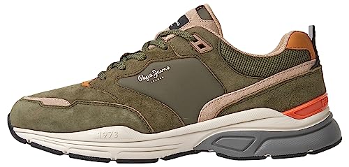 Pepe Jeans Herren Dave Sider M Sneaker, Green (Khaki Green), 45 EU von Pepe Jeans