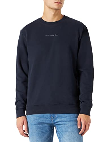 Pepe Jeans Herren David Crew Sweatshirt, Blue (Dulwich), XL von Pepe Jeans