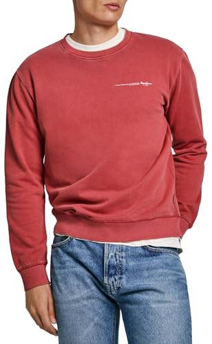 Pepe Jeans Herren Davy Crew Sweatshirt, Rot (Rubinrot), XXL von Pepe Jeans