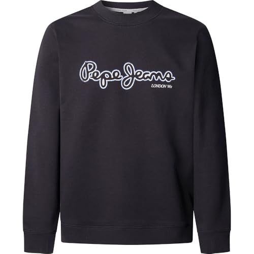 Pepe Jeans Herren Dorian Crew Sweatshirt, Black (schwarz), XL von Pepe Jeans