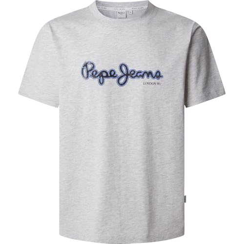 Pepe Jeans Herren Dorian T-Shirt Unterhemd, Grau (Light Grey Marl), XXL von Pepe Jeans
