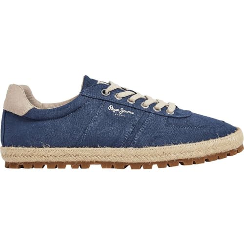 Pepe Jeans Herren Drenan Sporty Sneaker, Blau (Washed Navy Blue), 10 von Pepe Jeans
