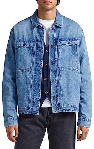 Pepe Jeans Herren Dunlop Jacket, Blue (Denim), M von Pepe Jeans