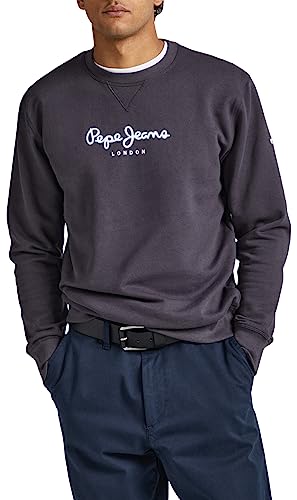 Pepe Jeans Herren Edward Crew Sweatshirt, Black (Washed Black), XL von Pepe Jeans