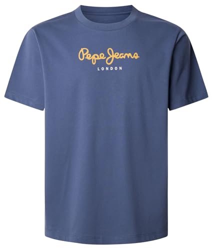 Pepe Jeans Herren Eggo N T-Shirt, Blau (Sterling Blue), XL von Pepe Jeans
