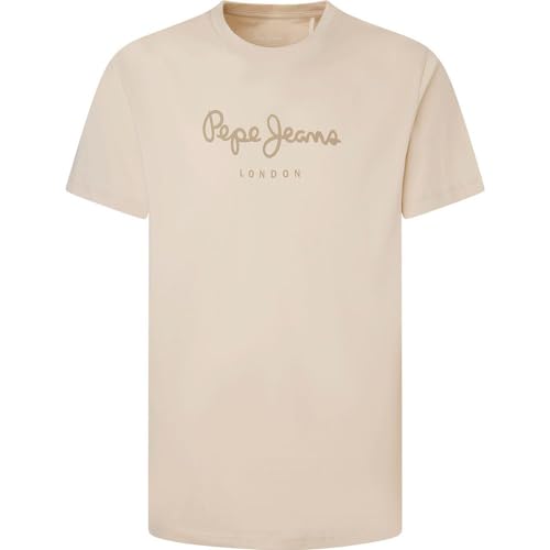 Pepe Jeans Herren Eggo N T-Shirt, Brown (Light Beige), XXL von Pepe Jeans