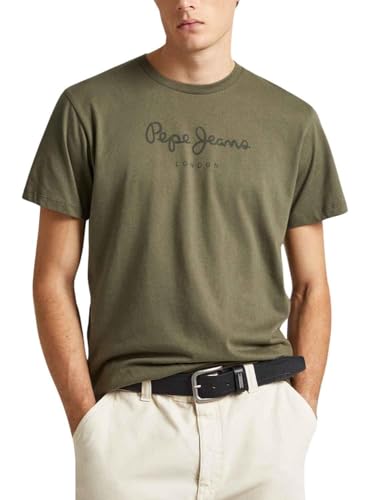 Pepe Jeans Herren Eggo N T-Shirt, Green (Military Green), L von Pepe Jeans