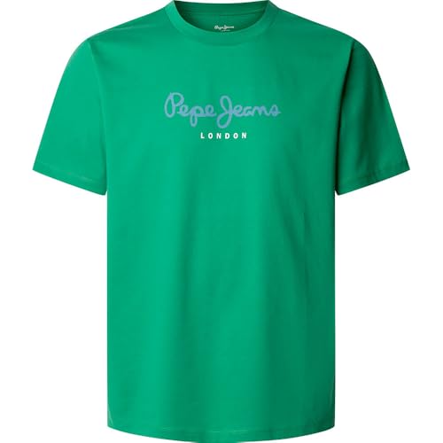 Pepe Jeans Herren Eggo N T-Shirt, Grün (Popgrün), L von Pepe Jeans