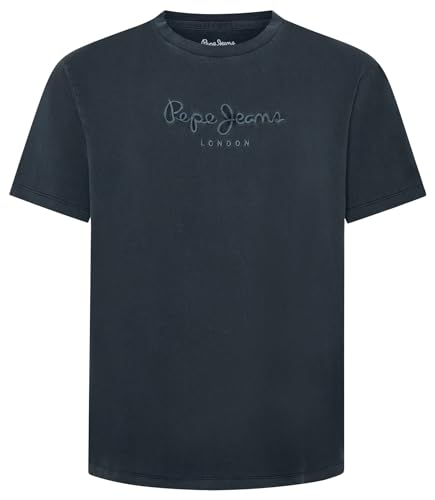 Pepe Jeans Herren Emb Eggo T-Shirt, Blau (Dulwich Blue), S von Pepe Jeans