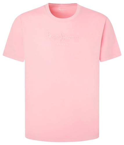 Pepe Jeans Herren Emb Eggo T-Shirt, Rosa (Ash Rose Pink), XL von Pepe Jeans