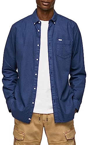 Pepe Jeans Herren Fabio Shirt, Blue (Dulwich), XXL von Pepe Jeans