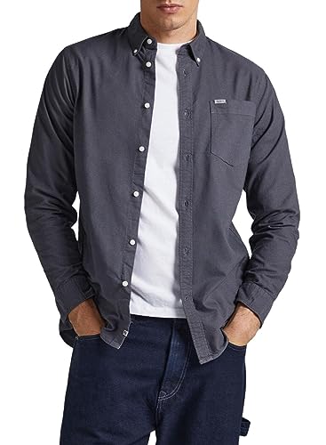 Pepe Jeans Herren Fabio Shirt, Grey (Thunder), XXL von Pepe Jeans